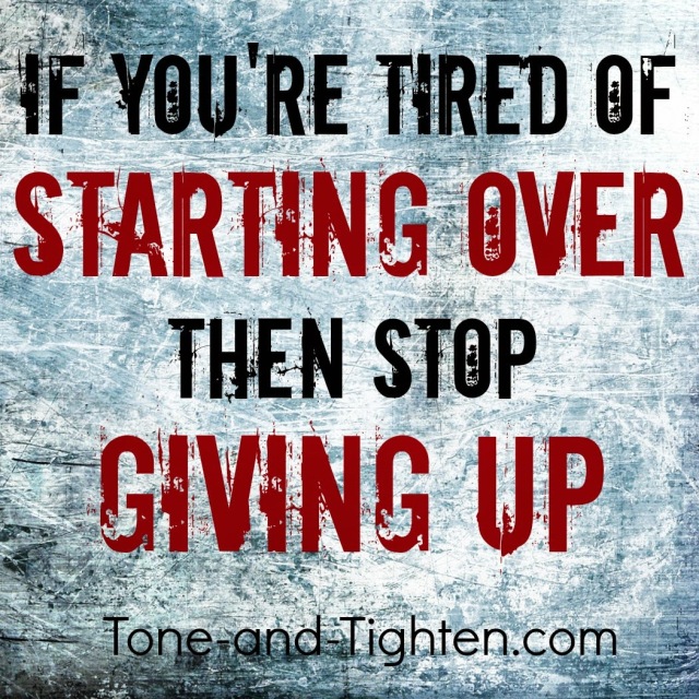 starting over giving up